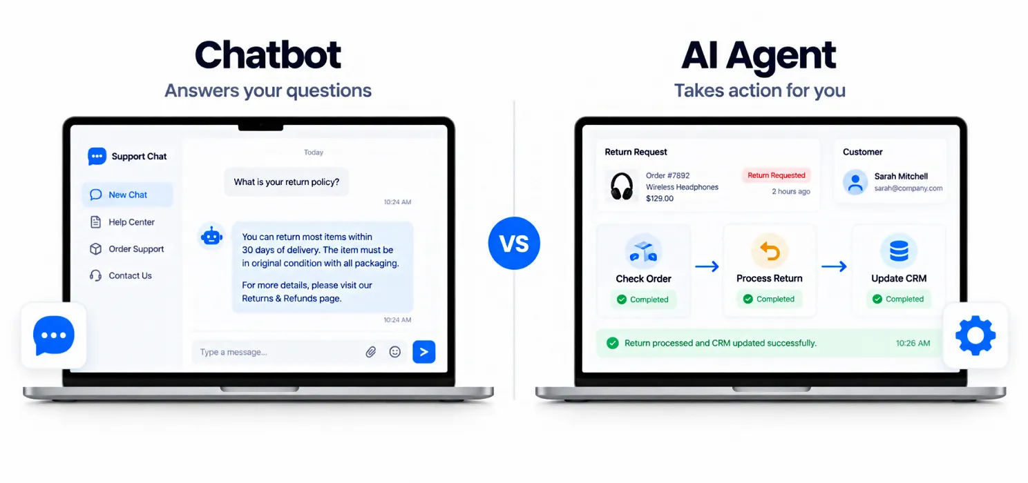 What is the real difference between an AI agent and a chatbot