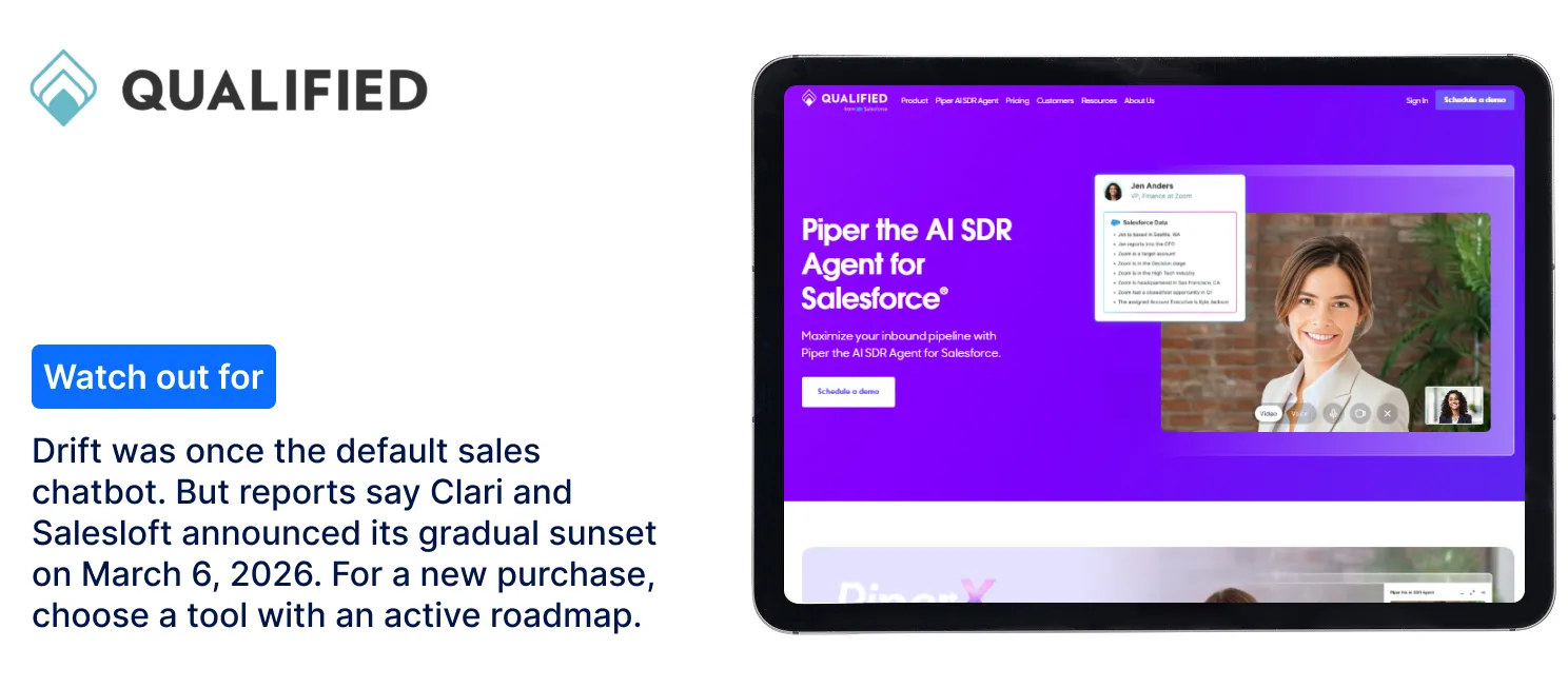 Qualified - best for large Salesforce teams with SDRs